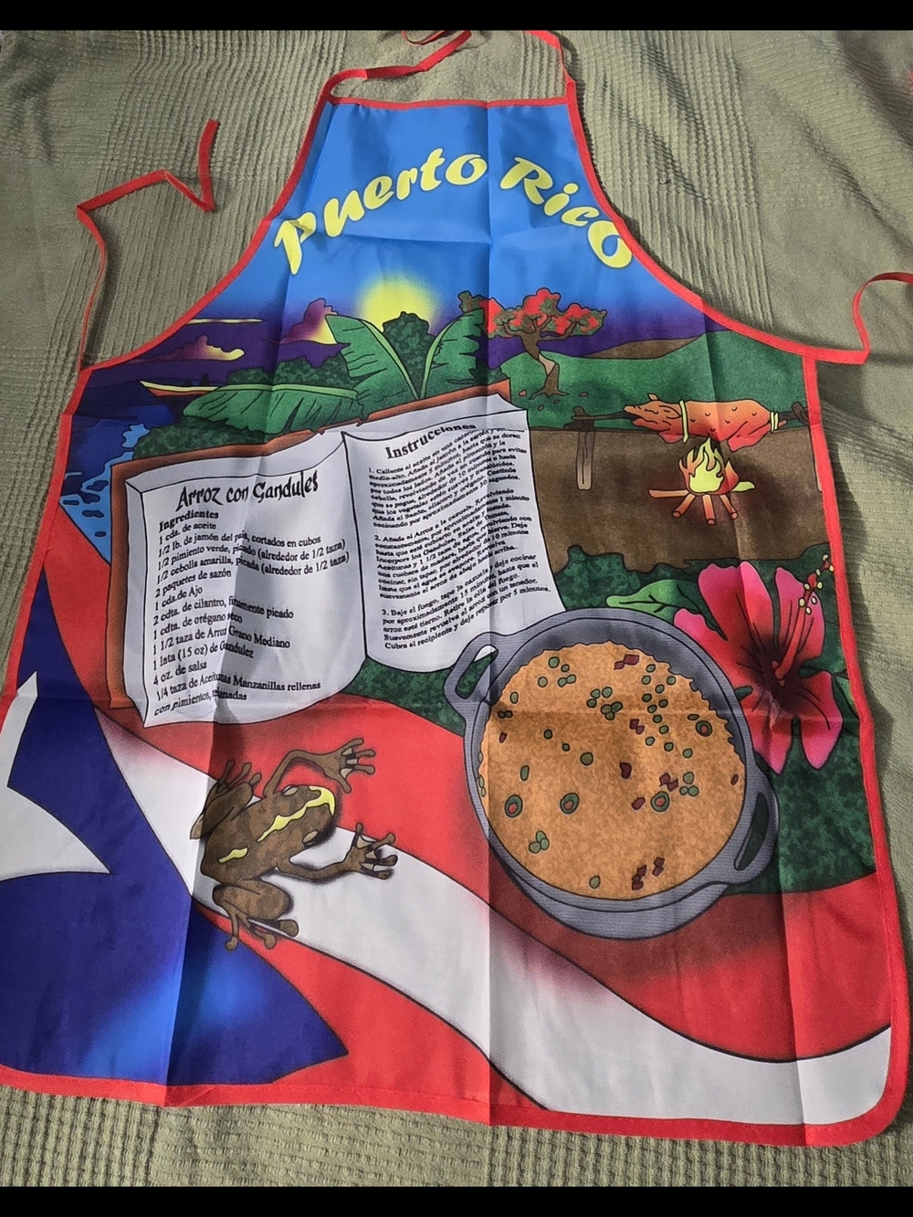 Puerto Rico Souvenir Colorful Kitchen Apron - Picture 4 of 10